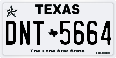 TX license plate DNT5664