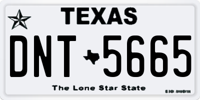 TX license plate DNT5665