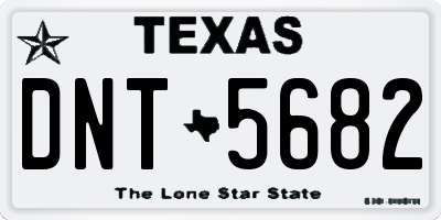TX license plate DNT5682