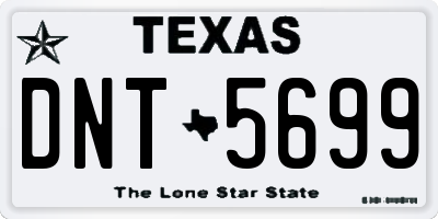 TX license plate DNT5699