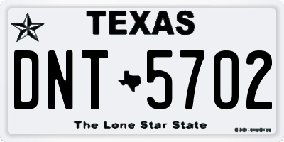 TX license plate DNT5702