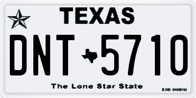 TX license plate DNT5710