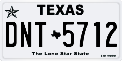TX license plate DNT5712