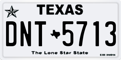 TX license plate DNT5713