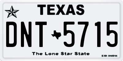 TX license plate DNT5715