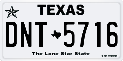TX license plate DNT5716