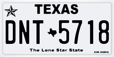 TX license plate DNT5718