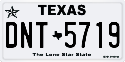 TX license plate DNT5719