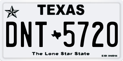 TX license plate DNT5720