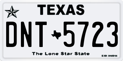 TX license plate DNT5723
