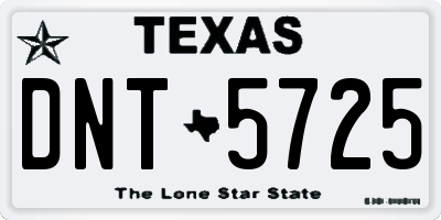 TX license plate DNT5725