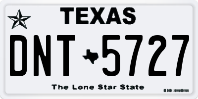 TX license plate DNT5727