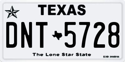TX license plate DNT5728