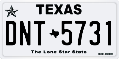 TX license plate DNT5731