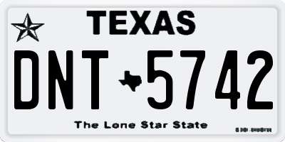 TX license plate DNT5742