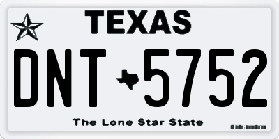 TX license plate DNT5752