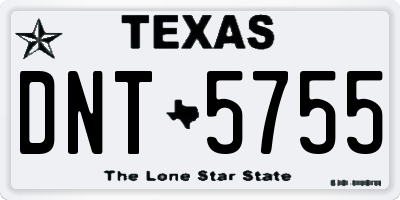 TX license plate DNT5755