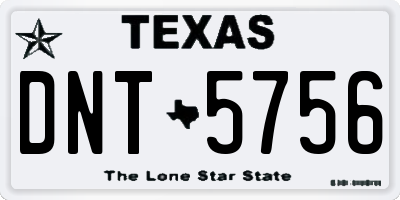 TX license plate DNT5756
