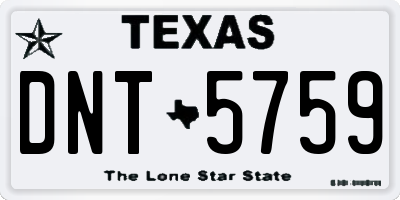 TX license plate DNT5759