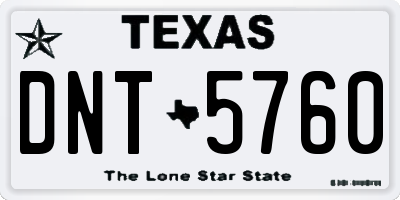 TX license plate DNT5760