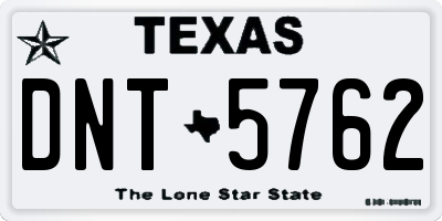 TX license plate DNT5762