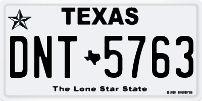 TX license plate DNT5763