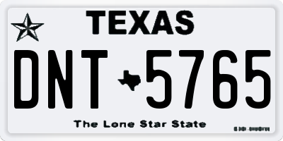 TX license plate DNT5765