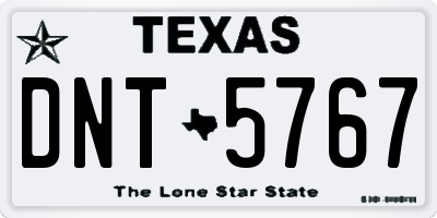 TX license plate DNT5767