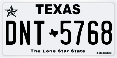 TX license plate DNT5768
