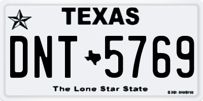 TX license plate DNT5769