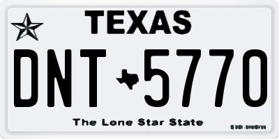 TX license plate DNT5770