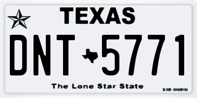 TX license plate DNT5771