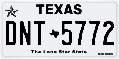 TX license plate DNT5772