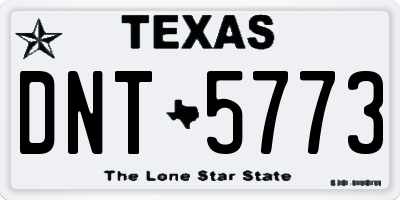 TX license plate DNT5773