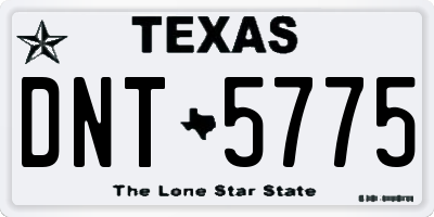TX license plate DNT5775
