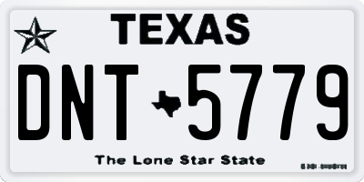 TX license plate DNT5779