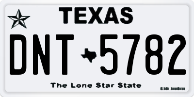 TX license plate DNT5782