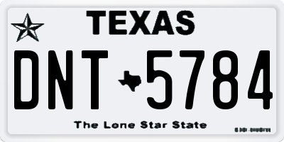 TX license plate DNT5784