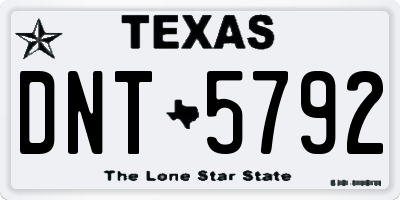 TX license plate DNT5792