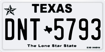 TX license plate DNT5793
