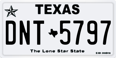 TX license plate DNT5797