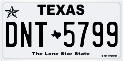 TX license plate DNT5799