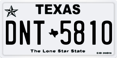 TX license plate DNT5810
