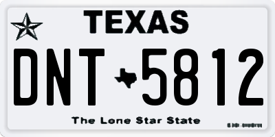 TX license plate DNT5812