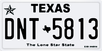 TX license plate DNT5813