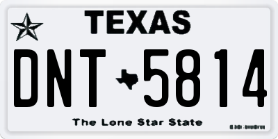 TX license plate DNT5814
