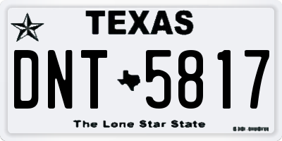 TX license plate DNT5817