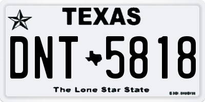TX license plate DNT5818