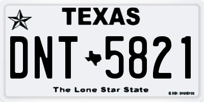 TX license plate DNT5821