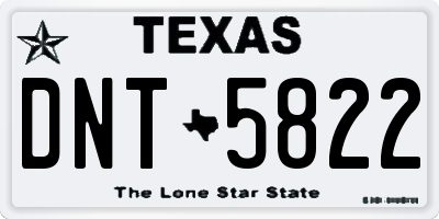 TX license plate DNT5822
